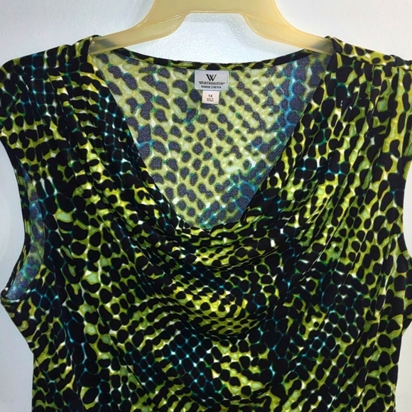 Draping Scoop Neck Sleeveless Worthington Women's Top - Picture 2 of 12